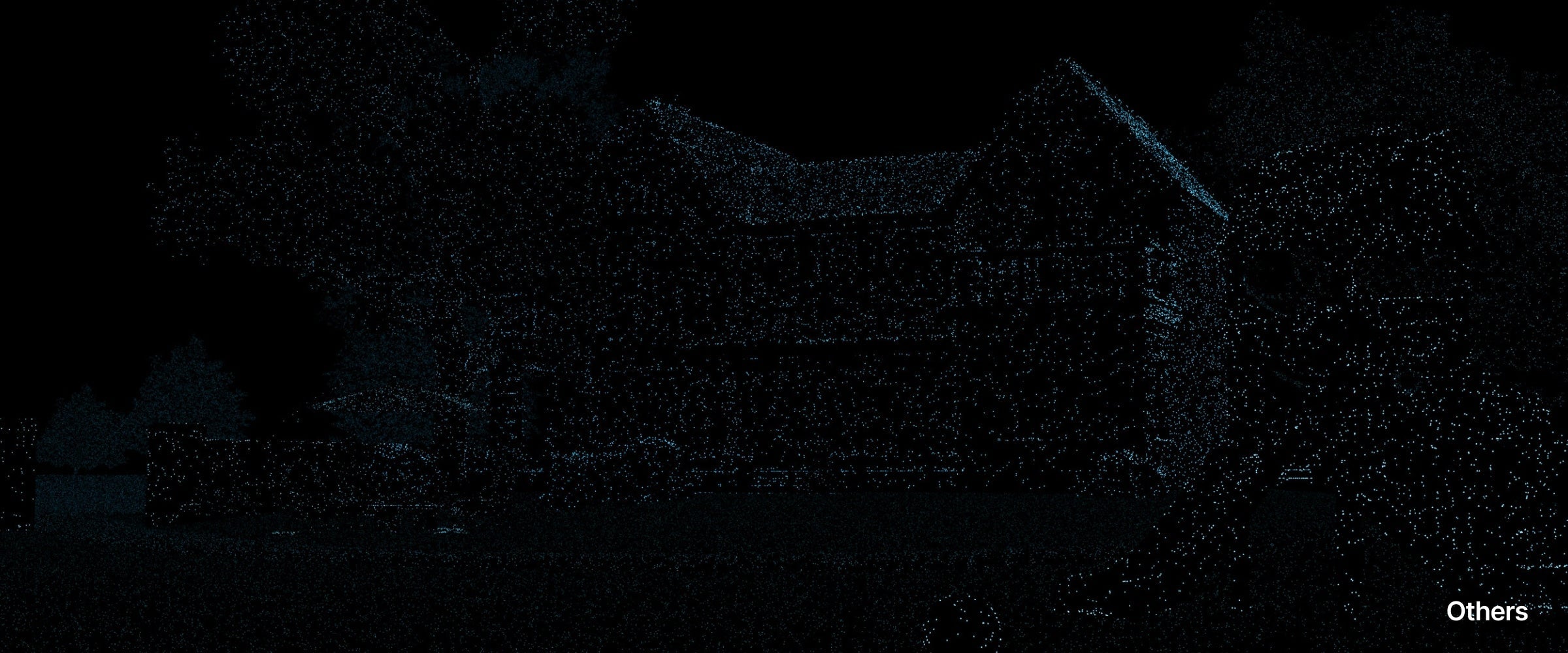 Segway Navimow i110E robot lawn mower scanning the dark house.
