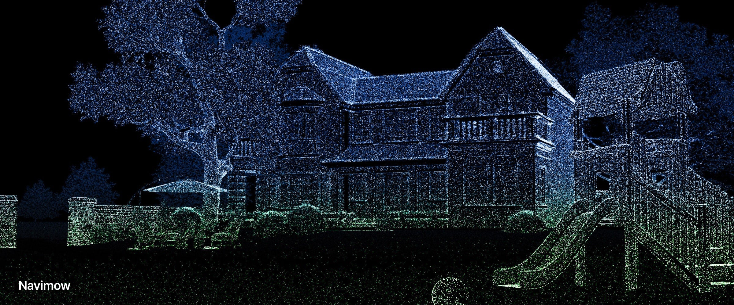 Navimow i105 robot lawn mower creates a detailed garden map.