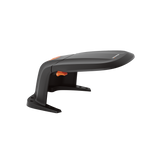 Navimow i Series robot lawn mower garage in matte black.