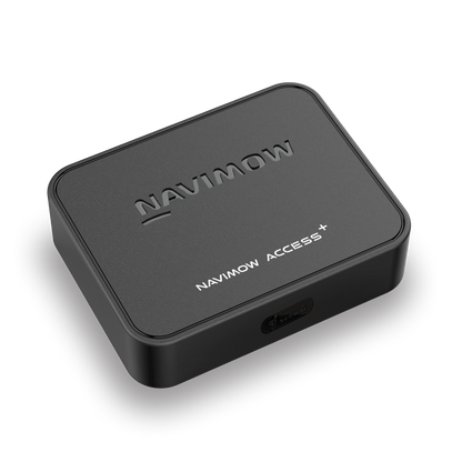 The Navimow Access+ robot lawn mower accessory is matte black.
