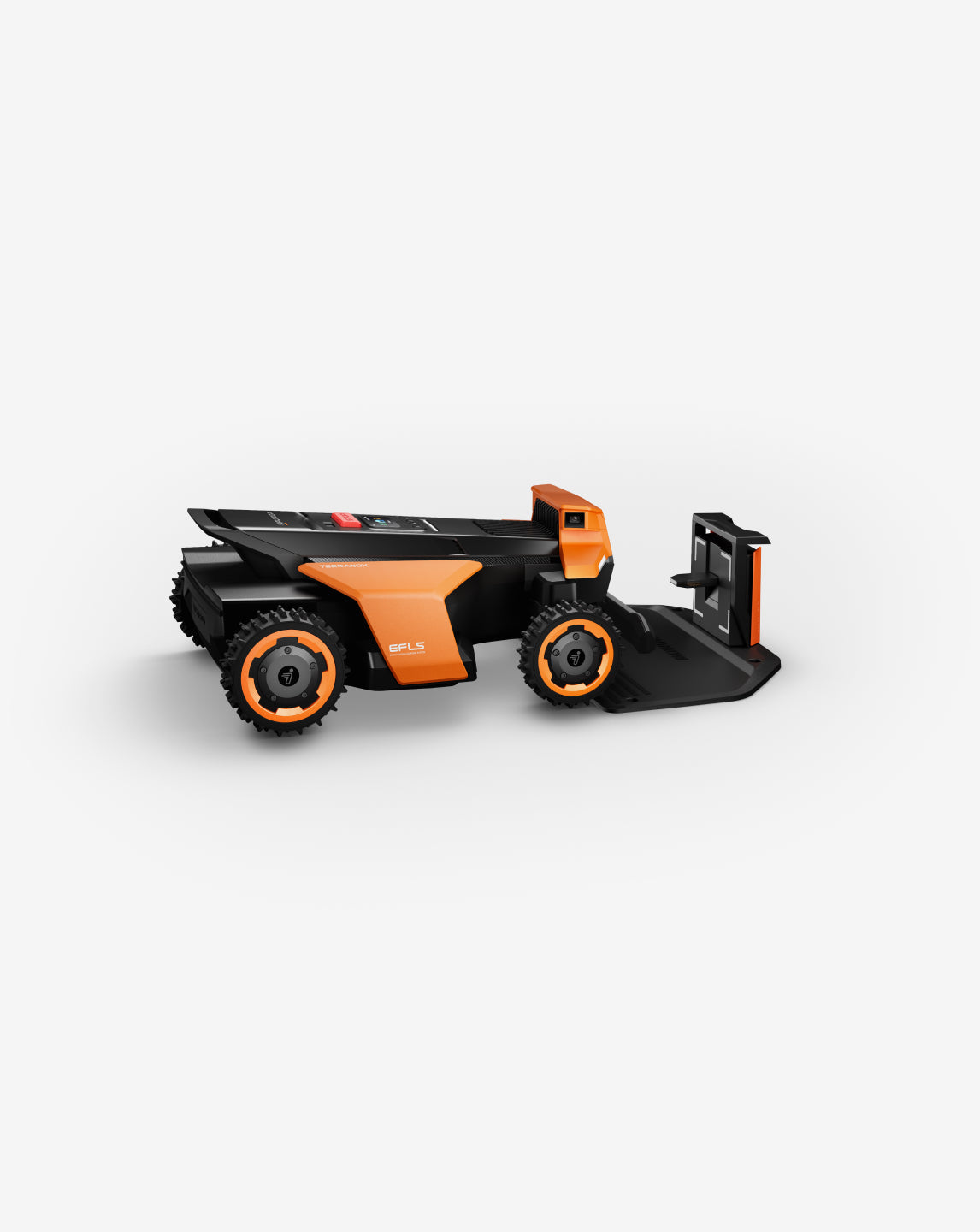 Segway Navimow i105E robot lawn mower is on the base.