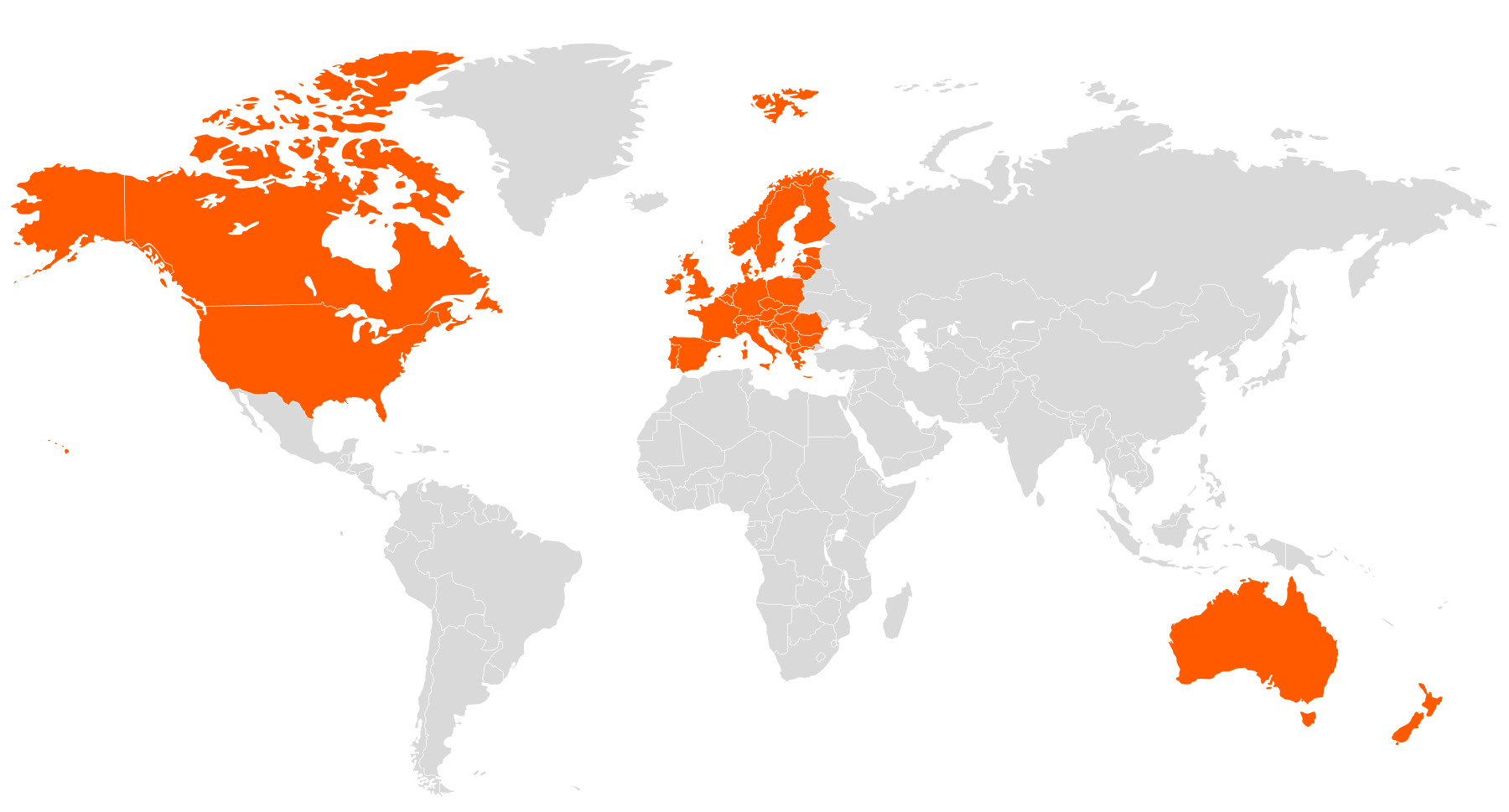 Segway Navimow i Series robot lawn mower map of availability.