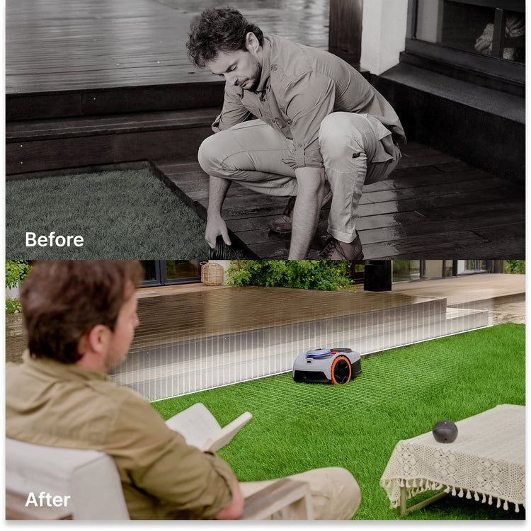 Navimow i Series robot lawn mower replaces the tedious setup.