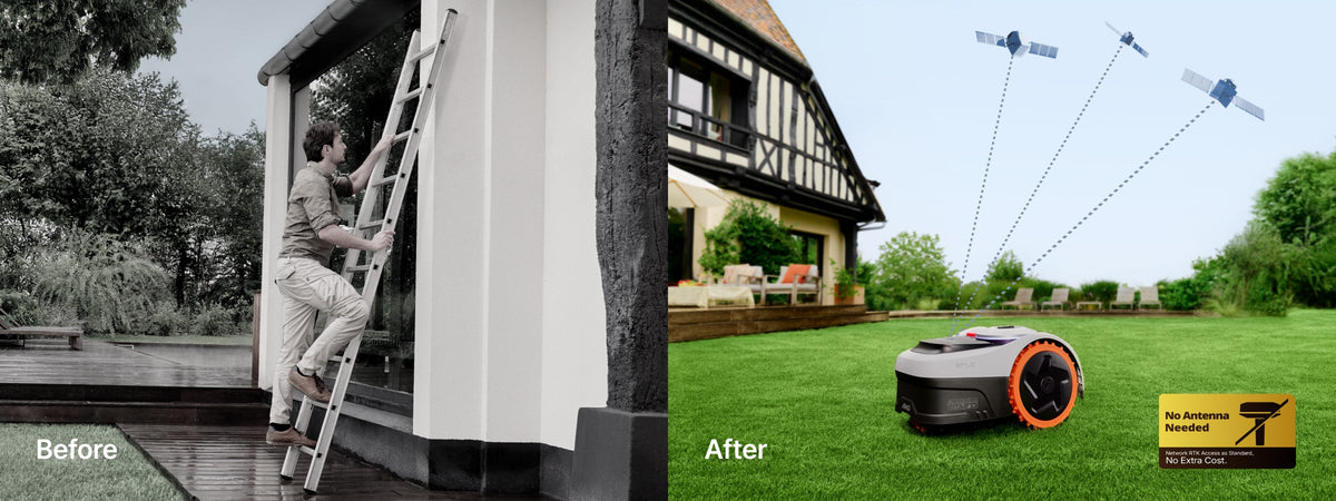 Segway Navimow i105E robot lawn mower does not need ladders.
