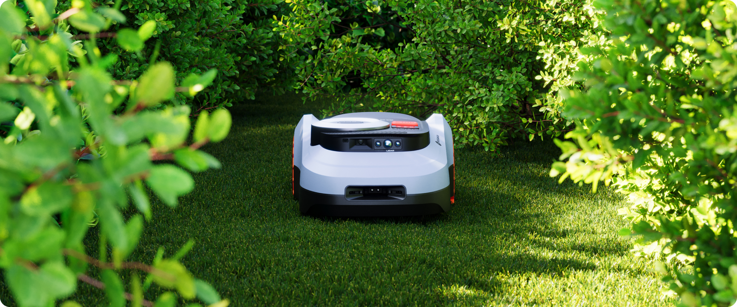 Segway Navimow i Series robot lawn mower on green lawn.