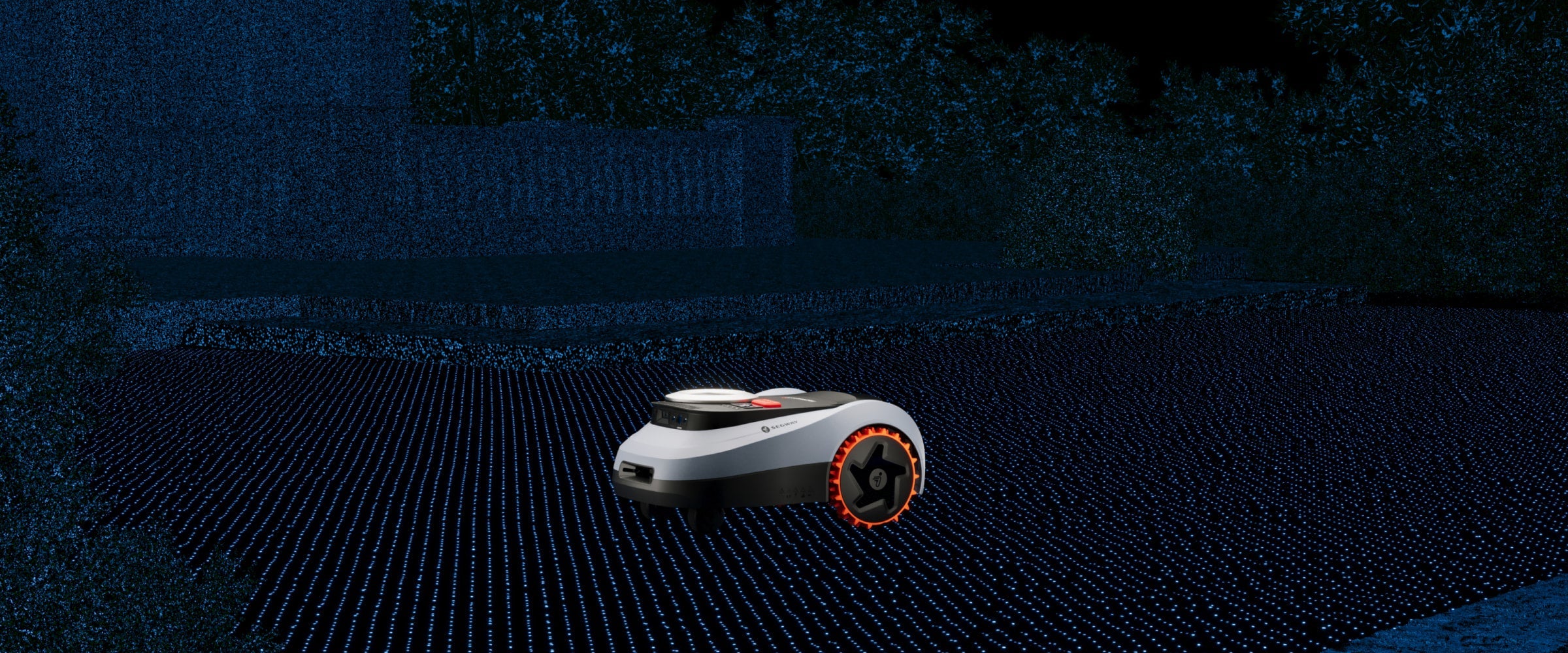 Segway Navimow i Series robot lawn mower mapping a yard.
