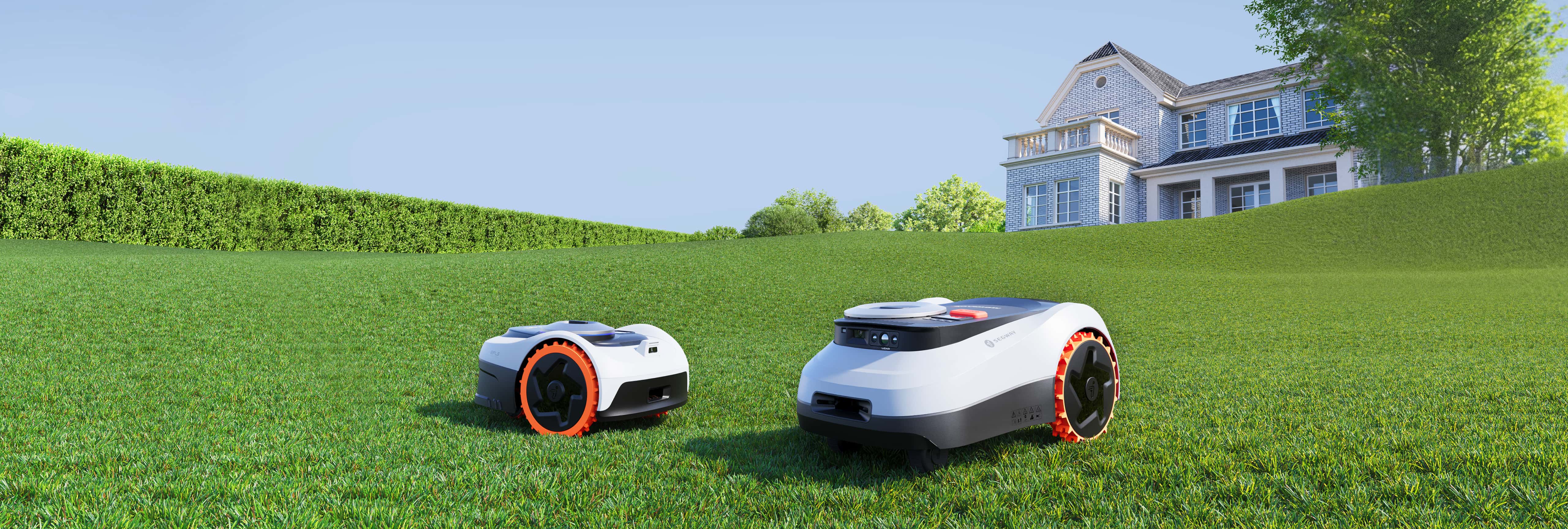 Segway Navimow i105 and Segway Navimow H1500E robot lawn mowers.
