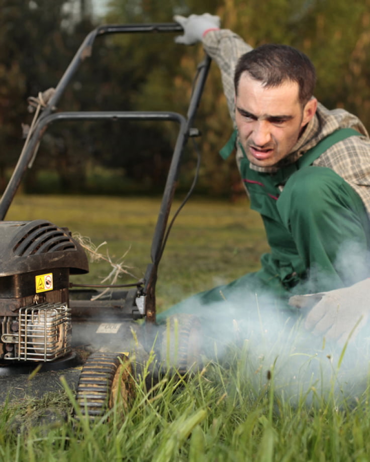 Smoking mower replaced with Navimow i110N robot lawn mower today.